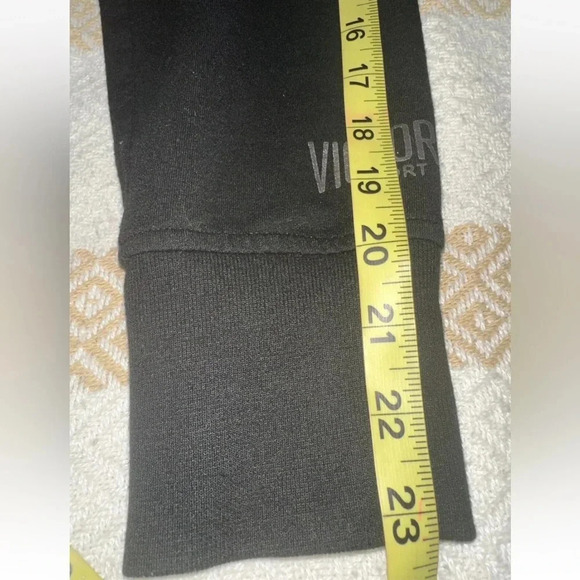 Victorias Secret Sport Black Pullover Sweatshirt Keyhole Open Back High Low Sz M - Picture 9 of 10